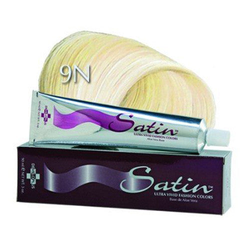 Developlus Satin HairColor Ultra Vivid Fashion Colors Natural Series Very Light Blonde 9N, 3 Oz